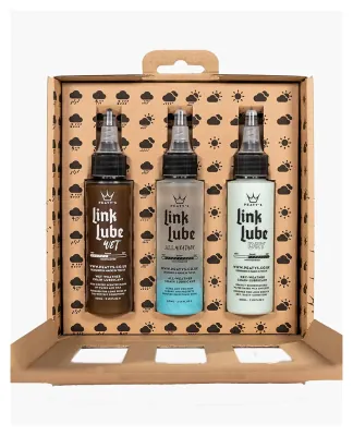 Набор смазок для цепи Peaty's LinkLube All Seasons Starter Pack, Dry/Wet/All-Weather, 3x 60ml