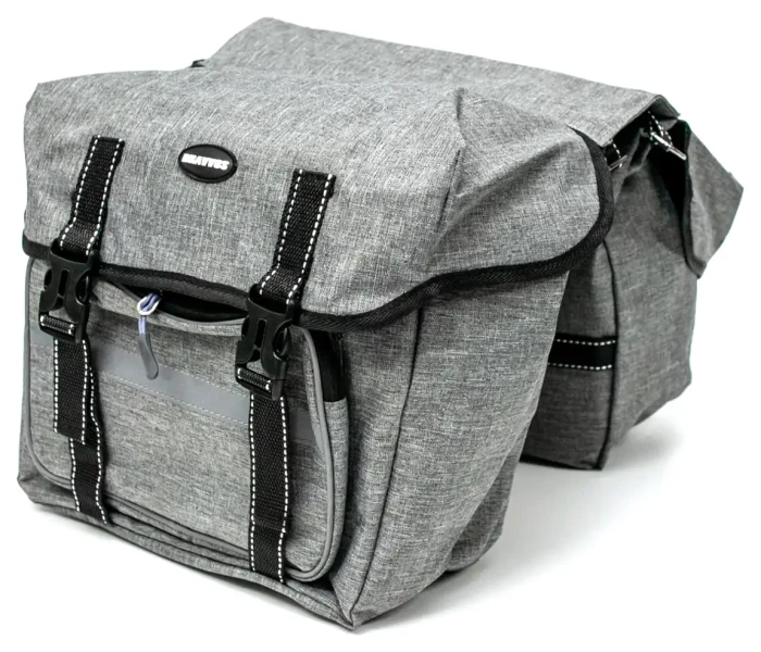 Велосумка штаны, на багажник 35x28x14cm серый BRAVVOS F-091-2, водоотталкивающий. материал