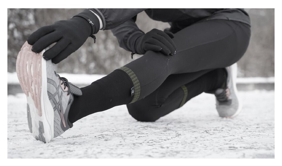 Шкарпетки водонепроникні Dexshell Thermlite, p-p М, з зеленою смужкою