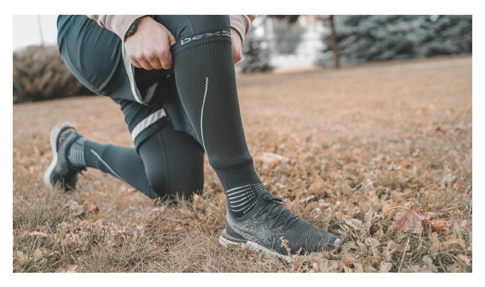 Шкарпетки водонепроникні Dexshell Compression Mudder, р-р XL, сірі, укр, укр