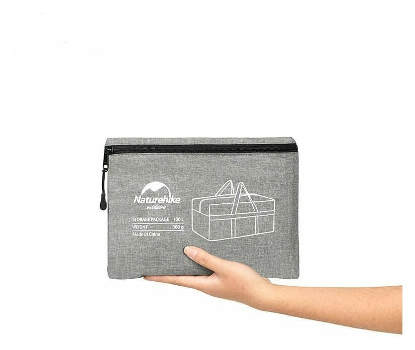 Сумка для зберігання портативна Naturehike NH17S021-L, 100 л, темно-сірий