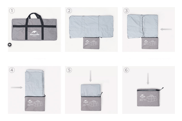 Сумка для зберігання портативна Naturehike NH17S021-L, 100 л, темно-сірий