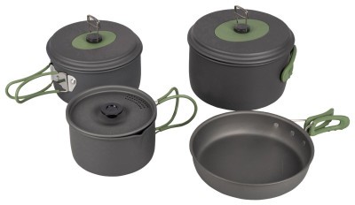 Набор посуды Bo-Camp Explorer 4 Pieces 19 Hard Anodized Grey/Green (2200241)