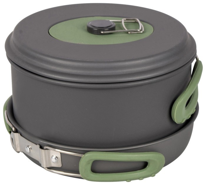 Набор посуды Bo-Camp Explorer 4 Pieces 19 Hard Anodized Grey/Green (2200241)