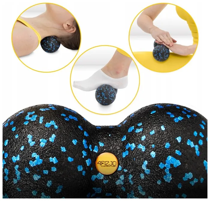 Масажний м'яч подвійний 4FIZJO EPP DuoBall 08 Black/Blue (P-5907222931318)
