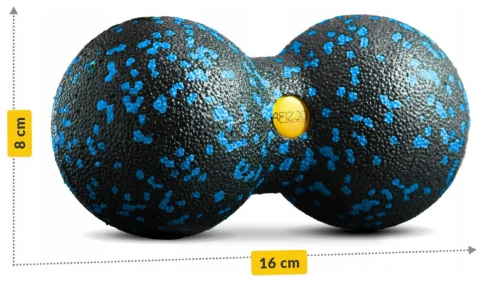 Масажний м'яч подвійний 4FIZJO EPP DuoBall 08 Black/Blue (P-5907222931318)
