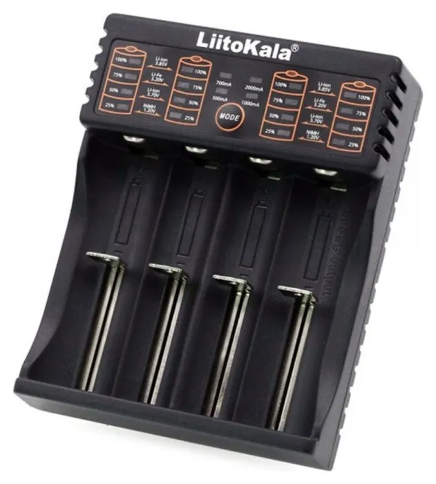 Зарядное устройство для Liitokala Lii-402, Ni-Mh/Li-ion/Li-Fe/LiFePO4, USB, Powerbank, LED, Box