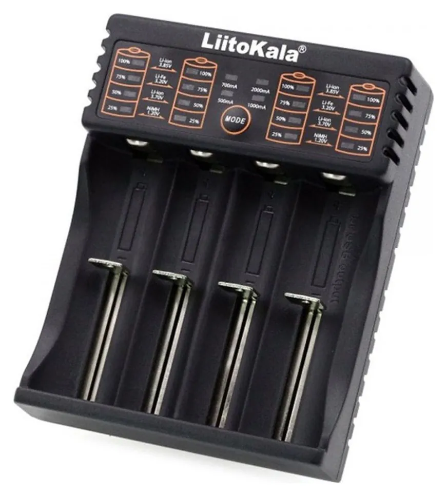 Зарядний пристрій Liitokala Lii-402, Ni-Mh/Li-ion/Li-Fe/LiFePO4, USB, Powerbank, LED, Box (FNR_Lii-402)