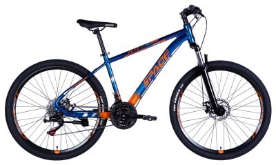 Велосипед AL 27.5" SPACE MERCURY DD FR рама-17" сине-оранжевый 2026