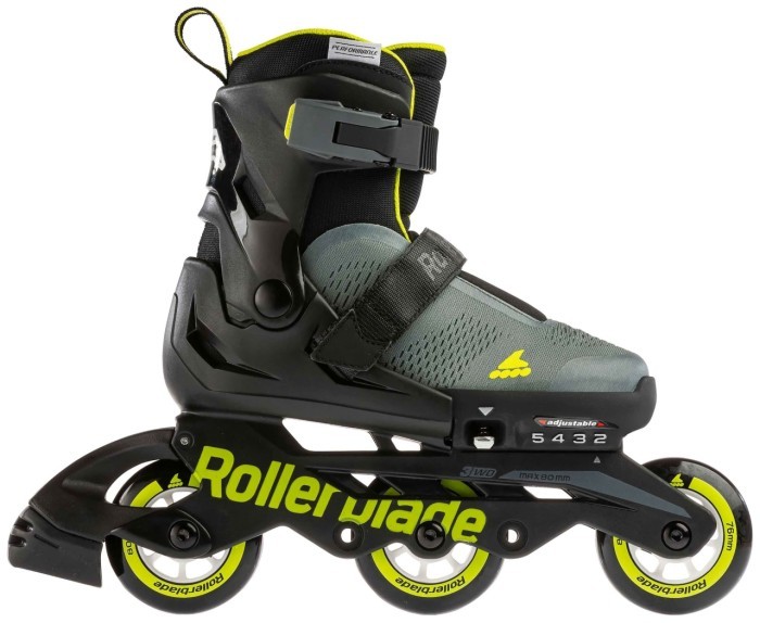 Комплект роликовые коньки Rollerblade Microblade Free 3WD Anthracite Lime + защита + защита