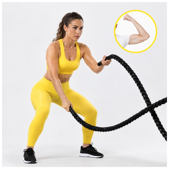 Канат тренировочный Cornix Battle Rope 12 м для кроссфита XR-0574 Black