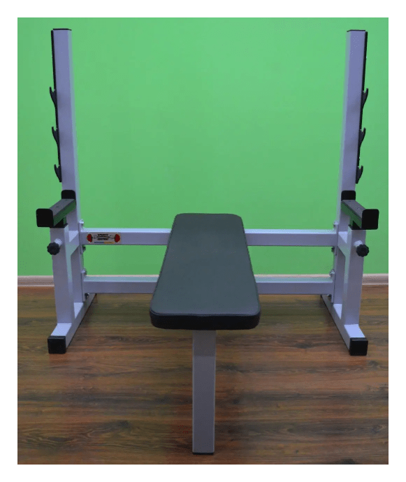 Крамниця для жиму горизонтальна зі страховкою, професійна серія до 300 кг, чорна