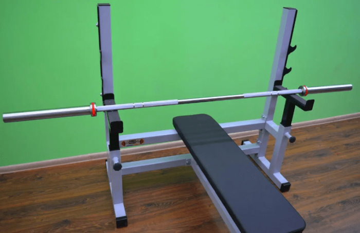 Крамниця для жиму горизонтальна зі страховкою, професійна серія до 300 кг, чорна, укр, укр