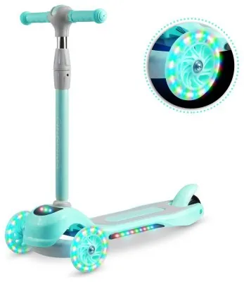 Детский самокат трехколесный Ricokids Piko мятный