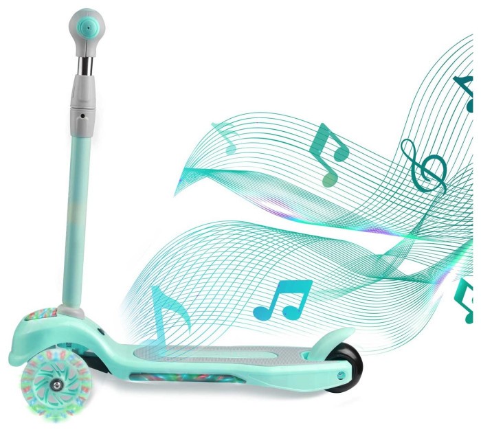 Детский самокат трехколесный Ricokids Piko мятный