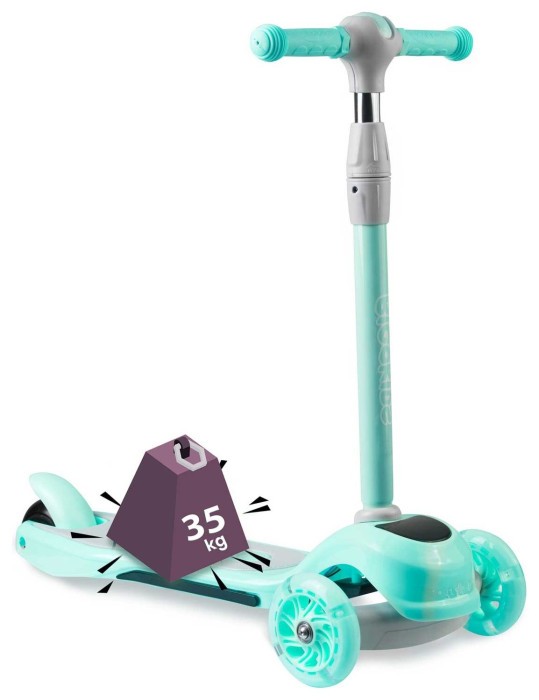 Детский самокат трехколесный Ricokids Piko мятный