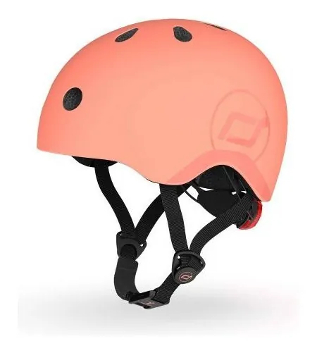 Шолом захисний дитячий Scoot and Ride, персик, з ліхтариком, 51-53см (DWT_SR-190605-PEACH)