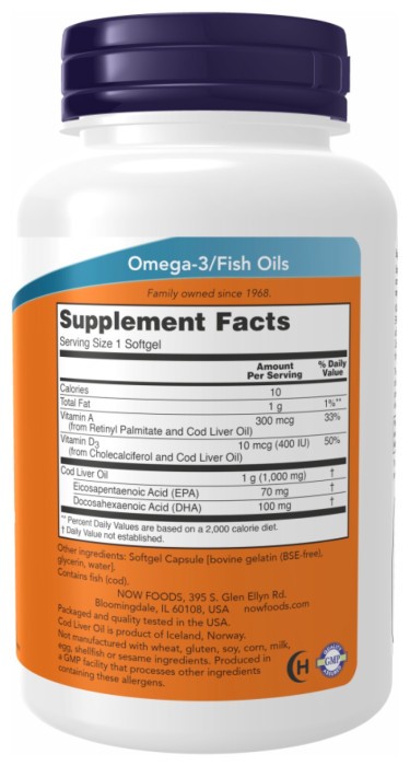 Cod Liver Oil 1000mg - 90 sgels