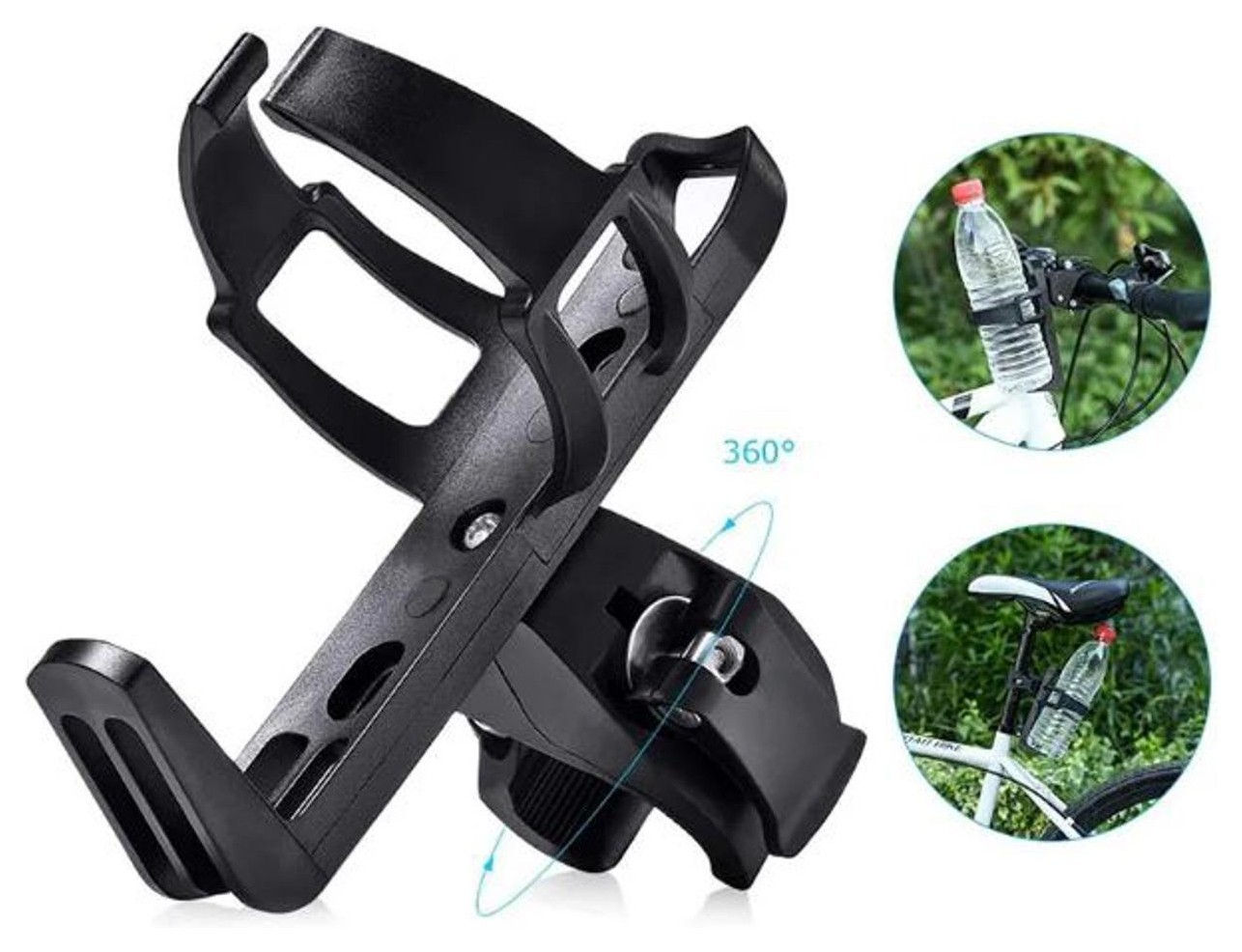 Фляготримач пластик чорний VLT BC-BH9224 з універсальним кріпленням