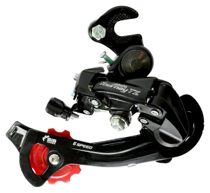 Перемикач задн. 7 швидк. під крюк чорний SHIMANO RD-TZ500В, укр, укр