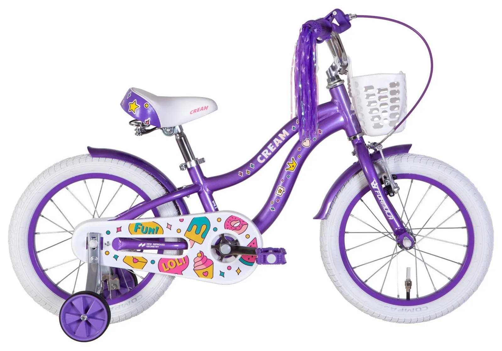 Велосипед AL 16" Formula Kid CREAM BH рама-8,5" фіолетовий 2026 (OPS-FRK-16-249)
