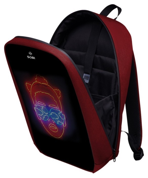 Рюкзак Sobi Pixel Max SB9703 Red с Pink экраном