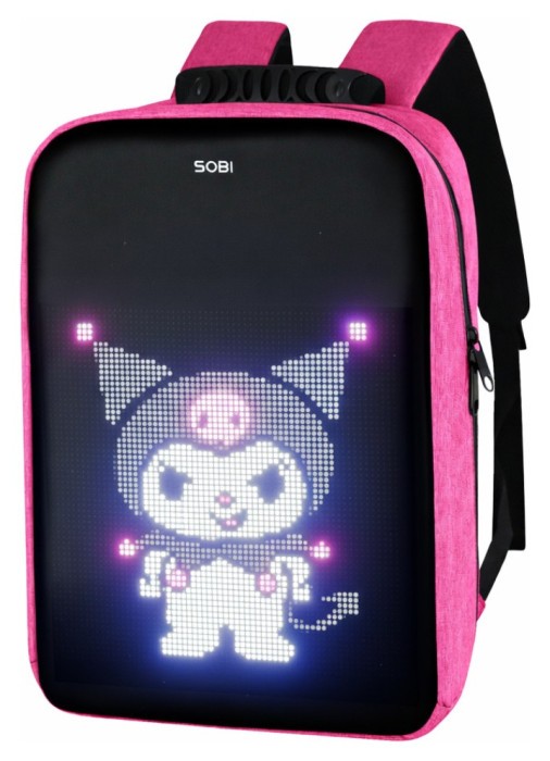Рюкзак Sobi Pixel Max SB9703 Red с Pink экраном