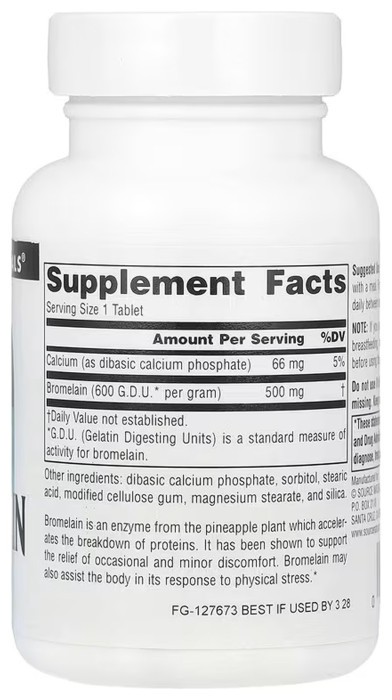 Bromelain 600 GDU - 60 tabs
