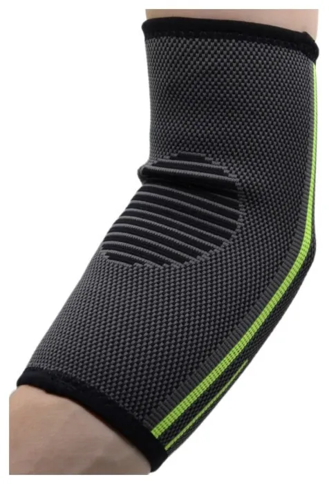 Компрессійний налокітник MadMax MFA-283 3D Compressive elbow support Dark grey/Neon green S