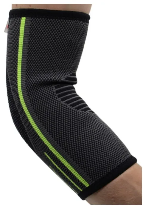 Компрессійний налокітник MadMax MFA-283 3D Compressive elbow support Dark grey/Neon green S