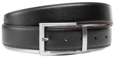 Ремінь чоловічий шкіряний Semi Line Black/Brown (P8231-0 M)