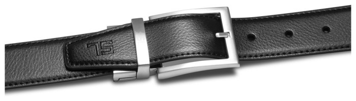 Ремінь чоловічий шкіряний Semi Line Black/Brown (P8231-0 M)