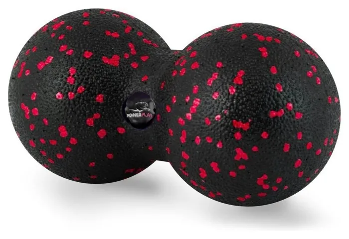Массажный мяч двойной PowerPlay PP-4352 Epp foam peanut ball (d8*16cm.) Черно/Красный