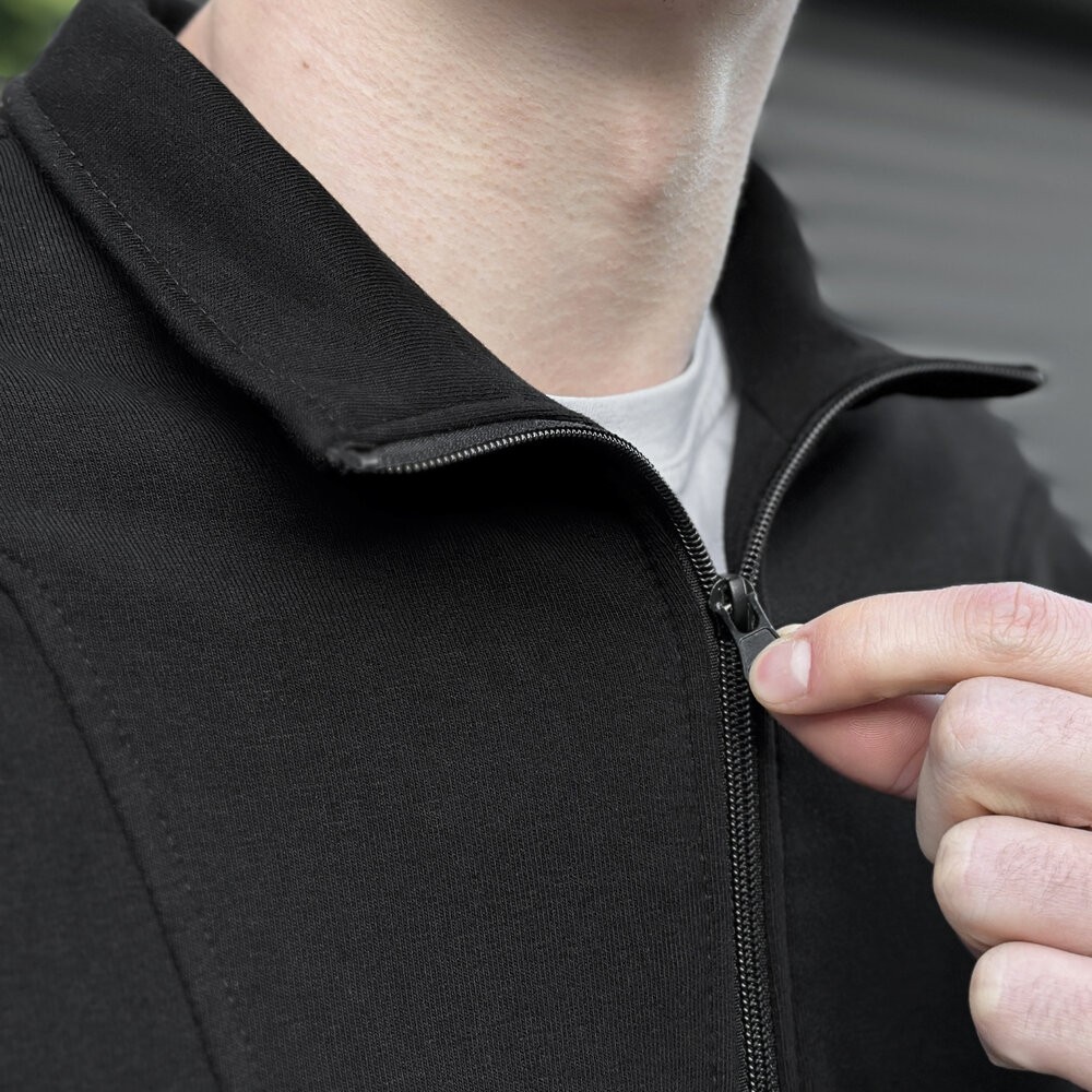 Спортивний демісезонний костюм чоловічий чорний. Комплект штани та кофта Pobedov Grand, укр, укр