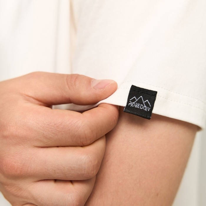 Чоловіча футболка молочна Pobedov Peremoga, укр, укр