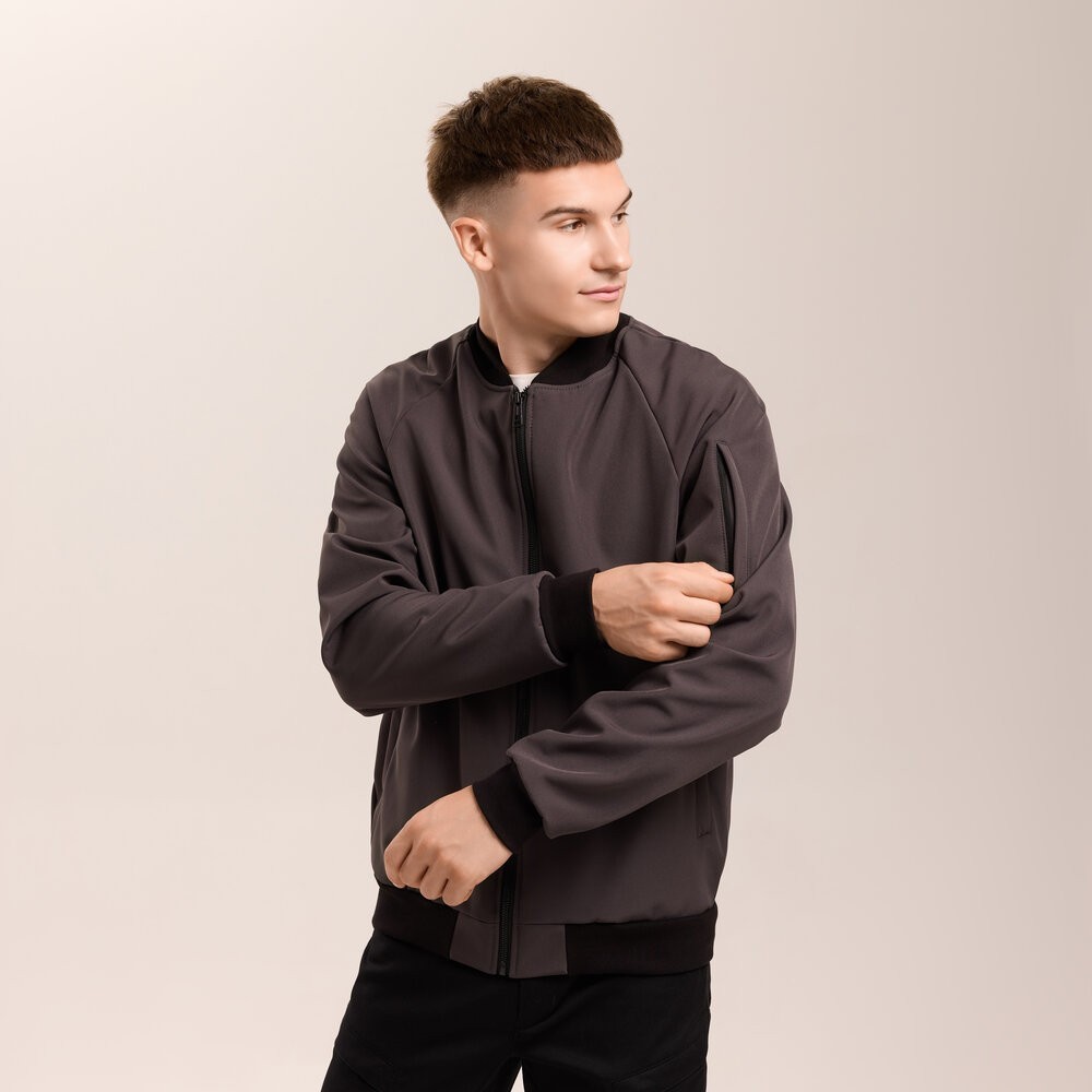 Бомбер Pobedov Thunder Темно-сірий M OWbb3 167Mdge, укр, укр