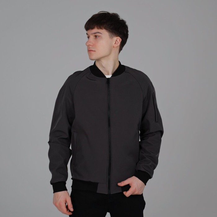 Бомбер Pobedov Thunder Темно-серый M OWbb3 167Mdge