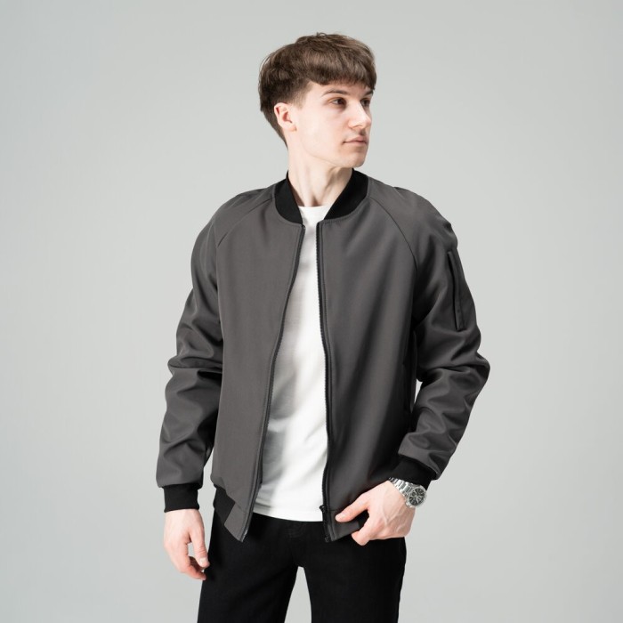 Бомбер Pobedov Thunder Темно-серый M OWbb3 167Mdge