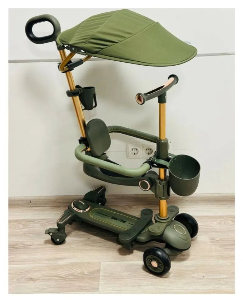 Дитячий самокат 4in1 8028 olive (Оливковий) (Дитячий самокат 4in1 8028 olive (Оливковий))