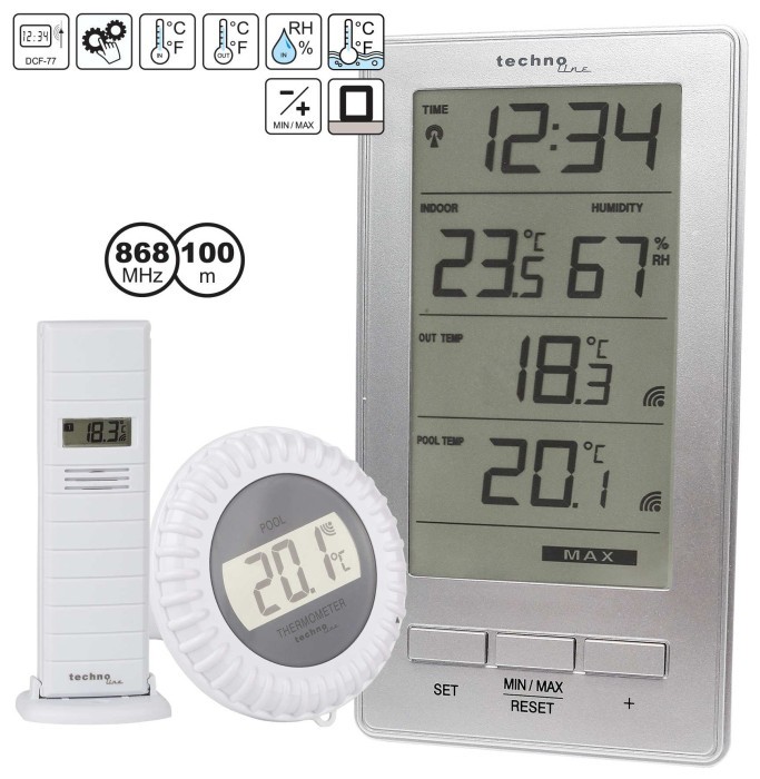 Термогігрометр Technoline WS9069 IT Silver (WS9069)