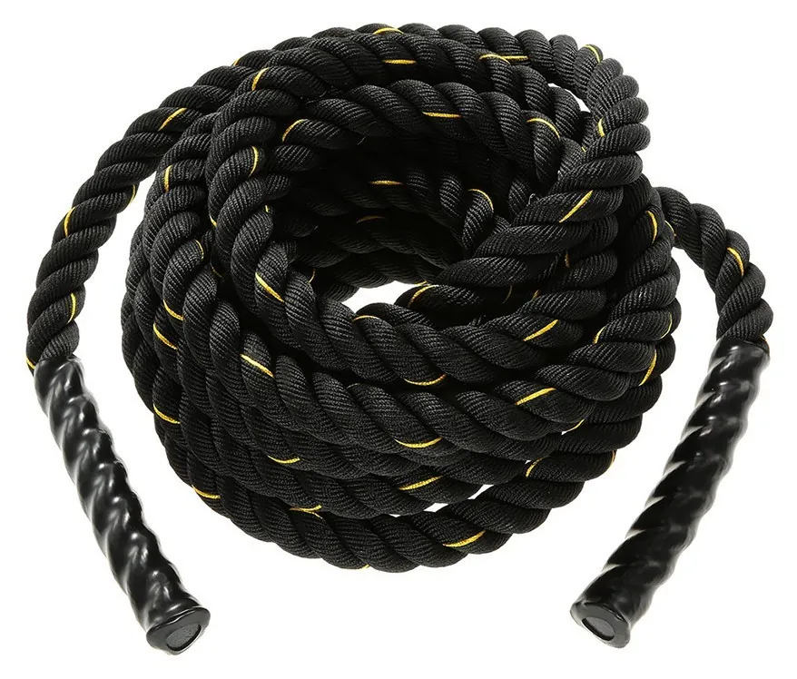 Канат для кроссфіта EasyFit Battle Rope 9 м (Чорний)
