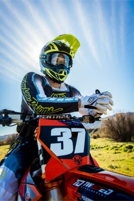 Мото рукавички TLD GP PRO GLOVE; FRAMEWORK [BLACK / CYAN] S