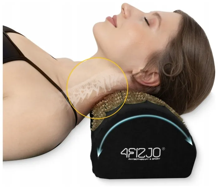 Коврик акупунктурный с валиком 4FIZJO Classic Mat XL Аппликатор Кузнецова Black/Gold (P-5907739315052)