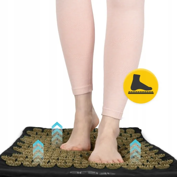 Коврик акупунктурный с валиком 4FIZJO Classic Mat XL Аппликатор Кузнецова Black/Gold (P-5907739315052)