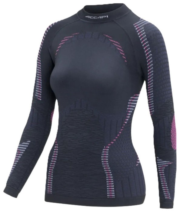 Термофутболка з довгим рукавом жіноча Accapi Ergoracing 2025, Black/Fuchsia