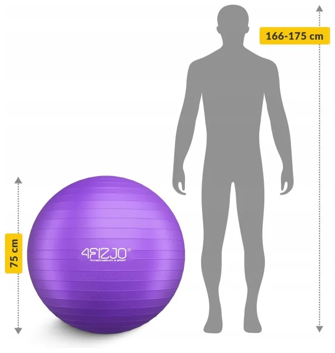 Мяч для фитнеса (фитбол) 4FIZJO 75 см Anti-Burst Violet (P-5905973404815)