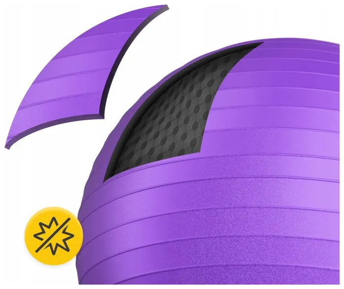 Мяч для фитнеса (фитбол) 4FIZJO 75 см Anti-Burst Violet (P-5905973404815)