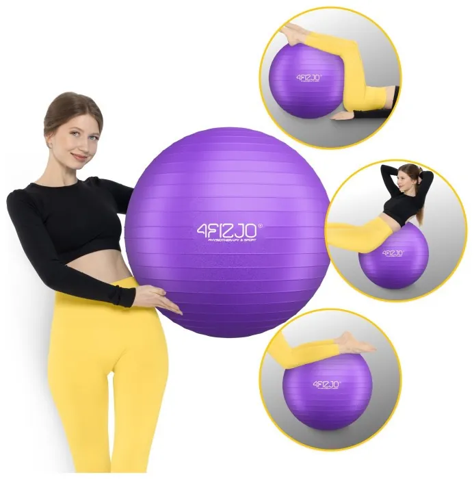 Мяч для фитнеса (фитбол) 4FIZJO 75 см Anti-Burst Violet (P-5905973404815)