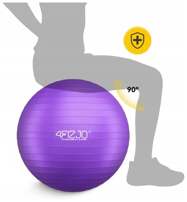 Мяч для фитнеса (фитбол) 4FIZJO 75 см Anti-Burst Violet (P-5905973404815)