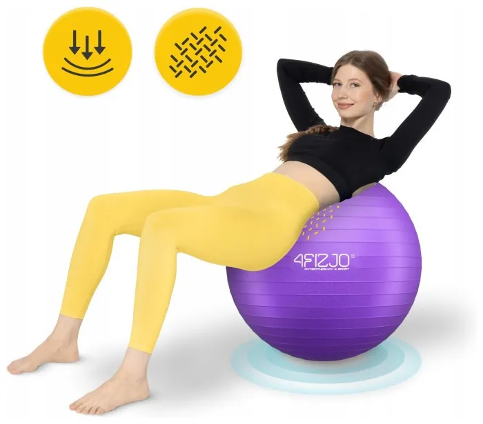 Мяч для фитнеса (фитбол) 4FIZJO 75 см Anti-Burst Violet (P-5905973404815)